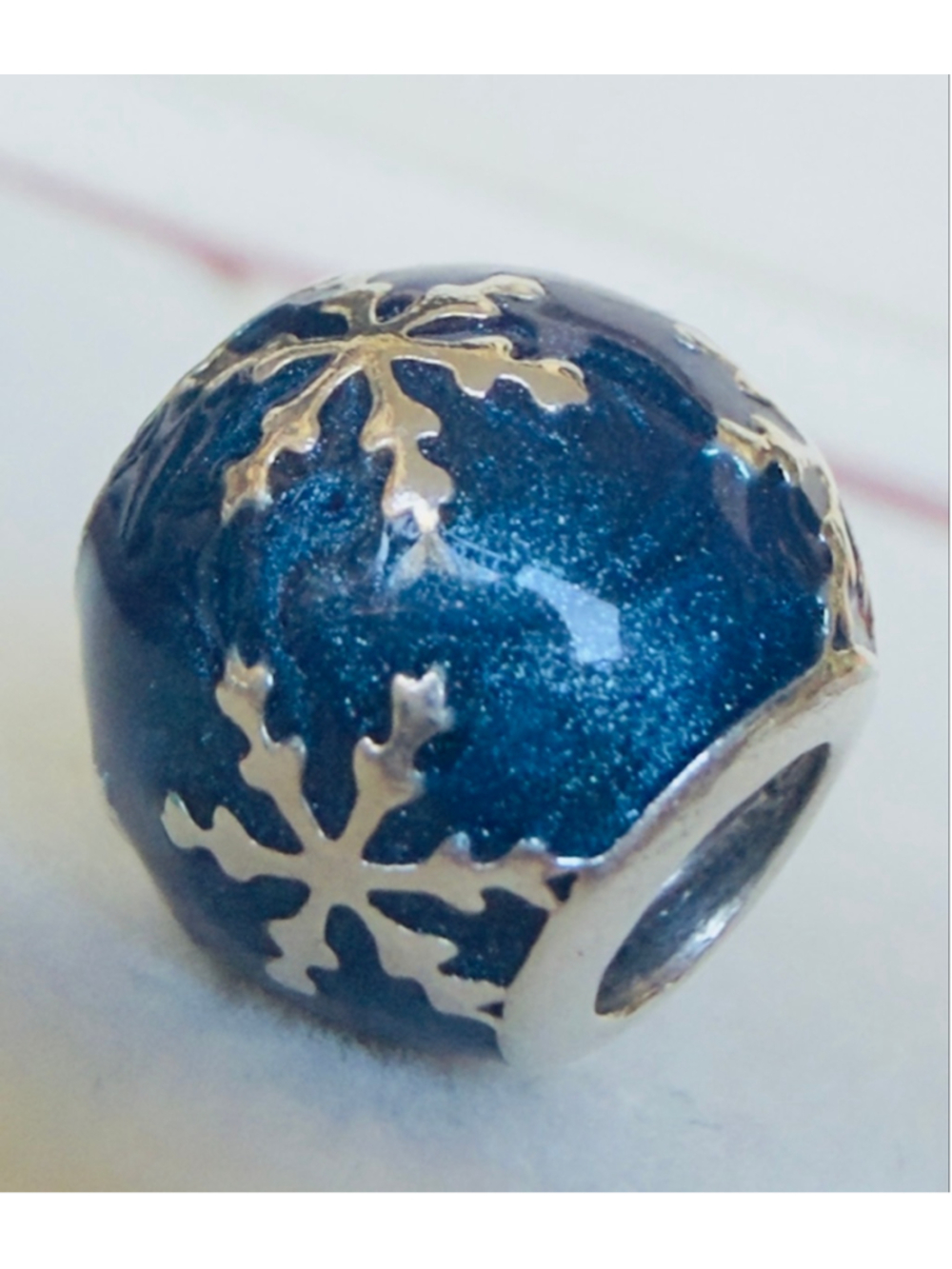 Pandora Sterling Silver 925 & Blue Enamel Wintry Delight Charm❗️Retired❗️